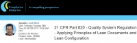 21 CFR Part 820 - Quality System Regulation - Applying Principles of Lean Documents and Lean Configuration